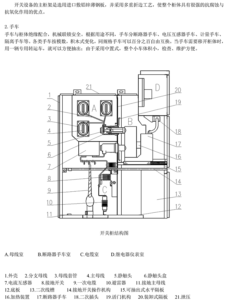 KYN28A-12高壓開關(guān)柜結(jié)構(gòu)圖，咨詢熱線：4000551777　QQ:3176885416